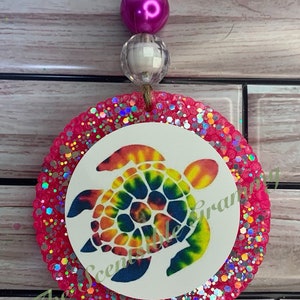 Sea Turtle Round Freshie Air Freshener Car Scents Candle Accessory