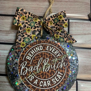 Bad Bitch w/Car seat Mom Round Freshie Air Freshener Car Scents Candle Accessory Wholesale Freshies