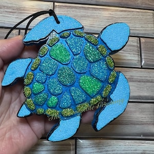 Glitter Sea Turtle Aroma Bead Car Air Freshener