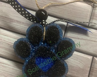 Paw Print with Heart  Car Freshie Air Freshener Aroma Bead