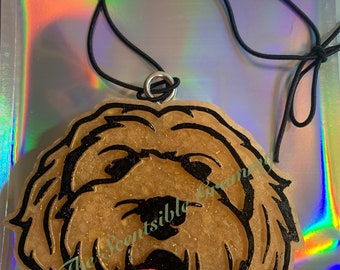 Golden Doodle Car Freshie Large Air Freshener For Car Aroma Bead Doodle