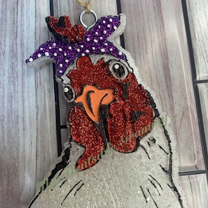 Chicken Hen Car Freshie Large Air Freshener For Car Aroma Bead Doodle
