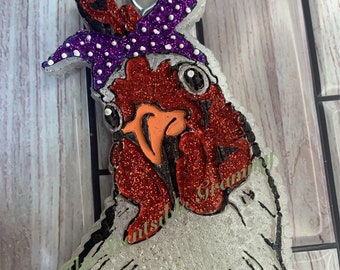 Chicken Hen Car Freshie Large Air Freshener For Car Aroma Bead Doodle