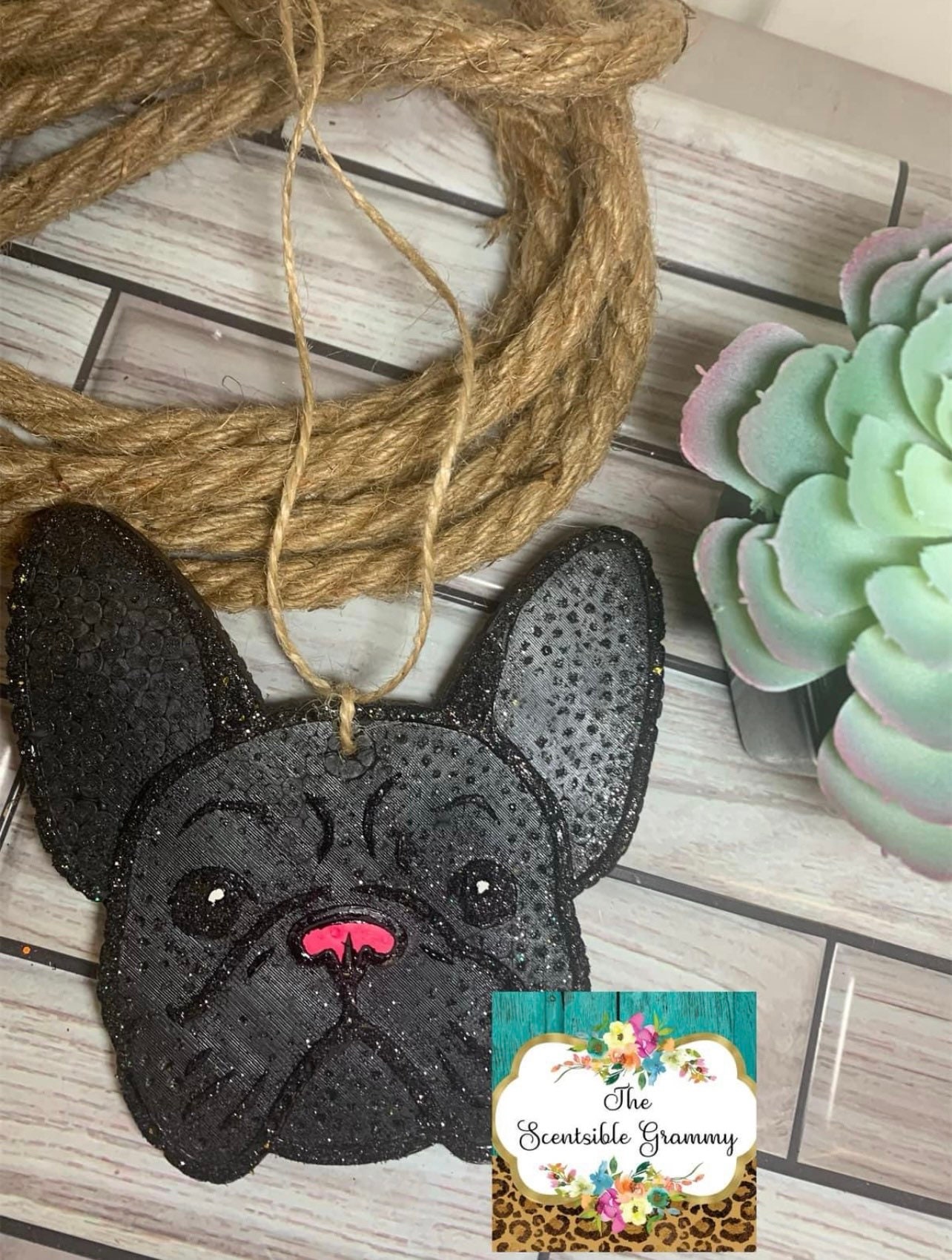 Frenchie French Bulldog Car Freshie Large Air Freshener For Car Aroma Bead