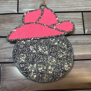 Cowboy Hat Disco Ball Freshie