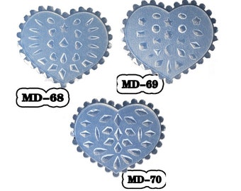 Creative Irregular Diamond Nail Art Resin Molds Nail Patch Silicone Mold Epoxy Nail Charm Mold Heart Star Flower Nail Decoration Mould