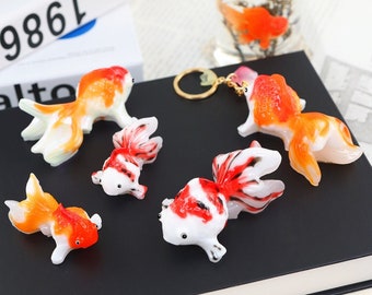 2 pcs set Goldfish mold, 3D Goldfish Keychain Silicone Resin Mold, Molds for Gifts Making, Bag Pendant Mold,Goldfish Resin Mold