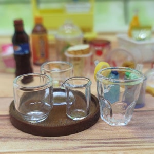 4 styles pocket glass silicone mold-Mini cup resin mold-mini tableware mold-Cute miniature cup model mold-Mini food play model mold
