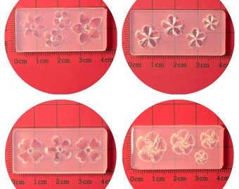 Creative Flower Nail Art Resin Molds Nail Patch Silicone Mold Epoxy Nail Charm Mold Cute Feather Plant Flower Nail Decoration Mould