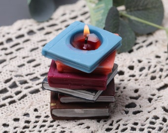 3D Book Silicone mold-Creativity Book Candle resin mold- 3D Book mold-3D Palmistry Book Mold-book soap resin mold