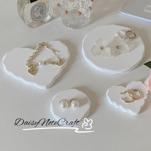 Diamond Edge Round Trinket tray Molds Concrete Cement Tray Soap Dish Molds Plaster Pallet Base Molds Cup Holder Epoxy Resin Molds
