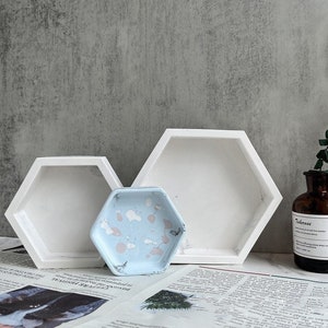 Hexagon Cement storage box silicone molds concrete molds hexagon box mold