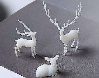 Modello di riempimento alce 3D-modello di cervo animale per stampi in silicone-materiali di riempimento per stampi in resina epossidica-decorazione micro paesaggio foresta di cervi fai da te
