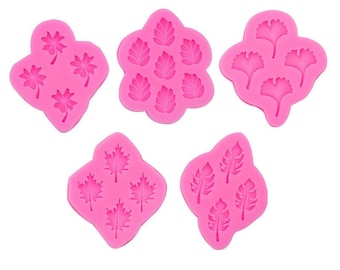 Stampo in silicone foglia d'acero-Ginkgo biloba Stampi in resina-Stampo fondente foglia-foglia Stampo in silicone per resina-Stampo pendente in resina epossidica-Stampo per orecchini a foglia