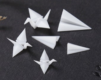 3D折り鶴モデルフィラー - シリコン型用ミニモデル - エポキシ樹脂型用充填材 - 紙飛行機マイクロ風景装飾フィラー