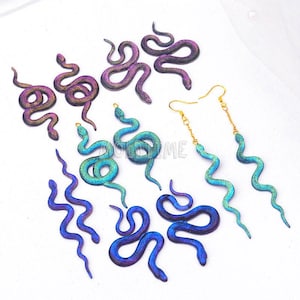 Snake earring silicone mold-Serpentine Earring Mold-Earring pendant resin mold-Epoxy Resin Viper Pendant Mold-Jewelry pendant mold