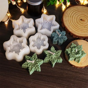 Snowflake Silicone Mold-Snowflake Candle Mold-Christmas Snowflake Mold-Silicone Snowflake Candle Mold-Snowflake Aromatherapy Plaster Mold