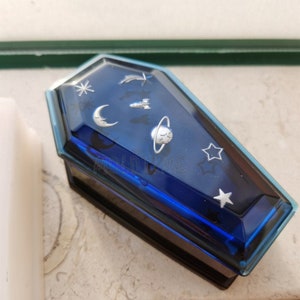 Creativity Vampire Coffin Mold-Silicone mold for resin coffin DIY-Coffin storage box resin molds-Silicon Gothic style jewelry box mold