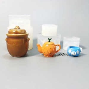 Miniature Teapot Silicone Mold-Mini Cup Resin Mold-mini tableware mold-creative jar mold-Mini food play model mold