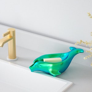 Dolphin Soap Dish Silicone mold Terrazzo Concrete Cement Resin Soap Srotage Holder Soap Tray Soap Draining Stand Mold for Epoxy Resin