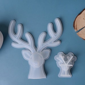 Large and Small Sizes Antlers Silicone Mold-Christmas Deer Resin Jewelry Stand Mold-Jewelry Holder Mold-Epoxy Resin Crafts Mold