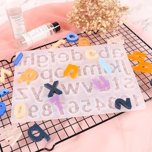 Lowercase English alphabet silicone mold-Lower case English letter resin molds-Silicone keychain mold-Silicon mold for resin pendant