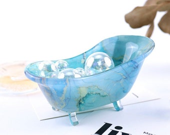Epoxy resin bathtub mold-Tub storage box mold-Creative soap dish mold-Bathtub resin molds-jewelry storage resin molds-Glossy silicon mold