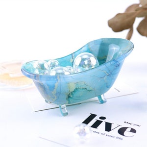 Epoxy resin bathtub mold-Tub storage box mold-Creative soap dish mold-Bathtub resin molds-jewelry storage resin molds-Glossy silicon mold