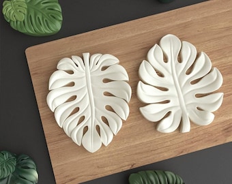 Stampo in silicone a forma di foglia di monstera, stampo in resina per portasapone a forma di foglia di tartaruga, stampo in silicone per sottobicchieri a forma di foglia, stampo per vassoio per candele a forma di foglia, stampo in resina epossidica a forma di foglia