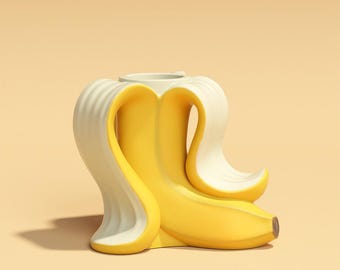 Bananljusstake silikonform - bananljusstake hartsform - silikon teljusstakeform - betong cement gips ljusstakeform