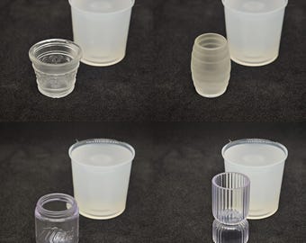 Miniature vase silicone mold-Mini vase  resin mold-food toy mold-Miniature candy jar mold-silicone mold for miniature jar model DIY