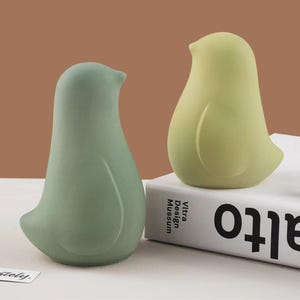 3D Pinguin Silikonform-Kleine und große Pinguin Gießform-Silikon Cartoon Pinguin Kerzenform-Beton Zement Jesmonit Pinguinform