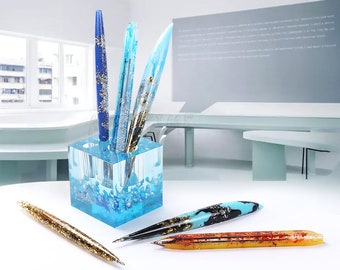 Creativo bolígrafo pluma resina moldes-Ballpoint Pen silicona molde para resina DIY-Resin pluma moldes-Student Papelería molde-Niños regalo molde