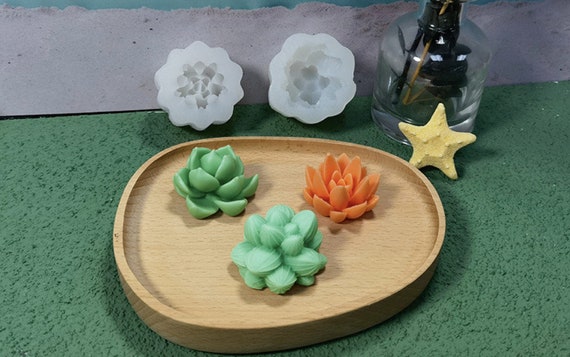 Succulent Mold Plant Silicone Mold 3D Succulent Candle Mold Resin Succulent  Plant Mold Succulent Fondant Mold Plaster Mold Chocolate Mold 