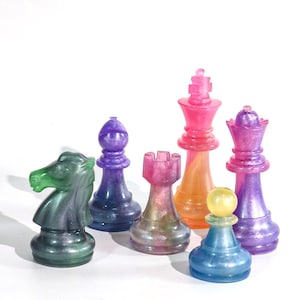 Large chess resin mold-Chess piece silicone mold-Epoxy resin chess board mold-3D Chess mold-Epoxy resin craft mold-board game chess making