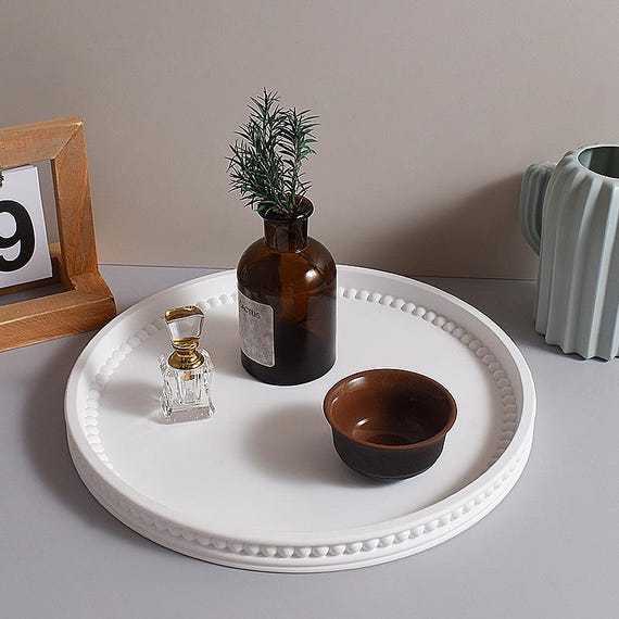 Large Tray Silicone Mold-Round Storage Tray Resin Mold-Epoxy ResinTrinket Dish Mold-Concrete Candle Tray Mold-Cement Flower Pot Base Mould