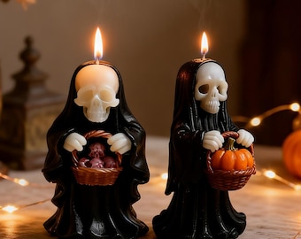 Skeleton Ghost Candle Silicone Mold-Halloween Ghosts Candle Mold-Ghost Plaster Concrete Ornament Mold-DIY Aromatherapy Plaster Mold