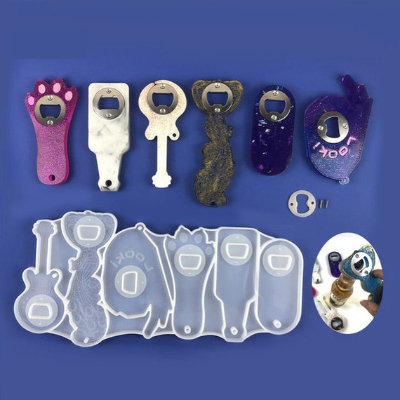 Moule De Décapsuleur Moule Resine Epoxy Moule Décapsuleur Kit Avec Accessoires Moule Silicone Resine Epoxy Pour Décapsuleur Outil Bouteille Ouverte Bricolage Décoration Artisanat