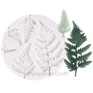 Fern leaf silicone mold-leaf resin mold-cake decoration mold-leaf fondant mold-Epoxy resin leaf mold