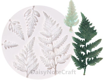 Fern leaf silicone mold-leaf resin mold-cake decoration mold-leaf fondant mold-Epoxy resin leaf mold
