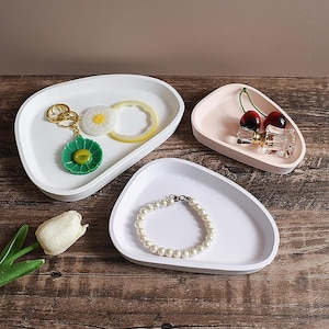 Geometry Tray Silicone Mold-Special Storage Tray/Fruit Plate Resin Mold-Jesmonite Concrete Terrazzo Tray Mold-Jewelry Trinket Tray Mold