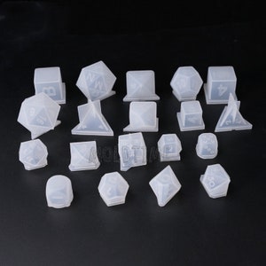7 pcs DND dice mold-19 styles silicone dice mold for resin dice making-Dice mold set-D20 mold