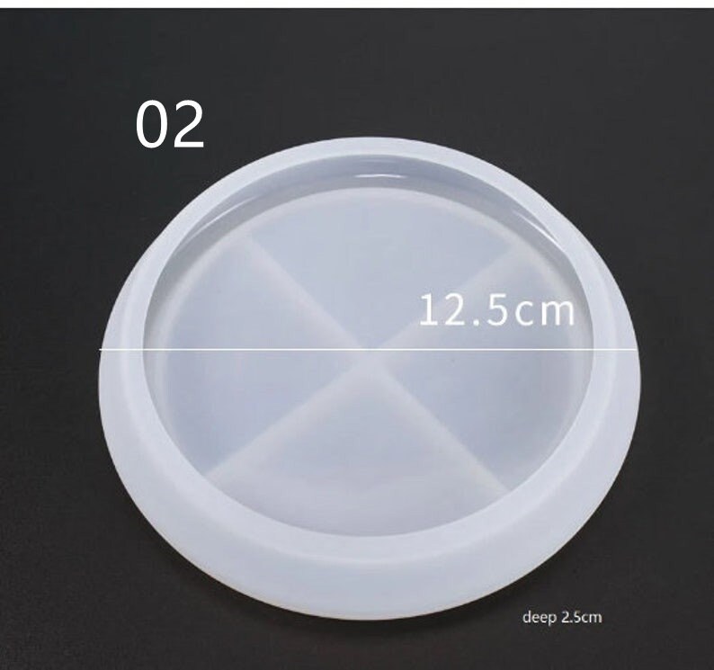 Moule En Silicone Rond Pour Plateau Dessous De Verre - Diamètre 17,2 Cm - Pour Résine époxy, Plateau à Fruits DIY