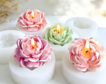 Flower Candle Silicone Mold-Jasmine Bud Candle Mold-Cute Flower Aromatherapy Soap Mold-Concrete Cement Aromatherapy Plaster Flower Mold