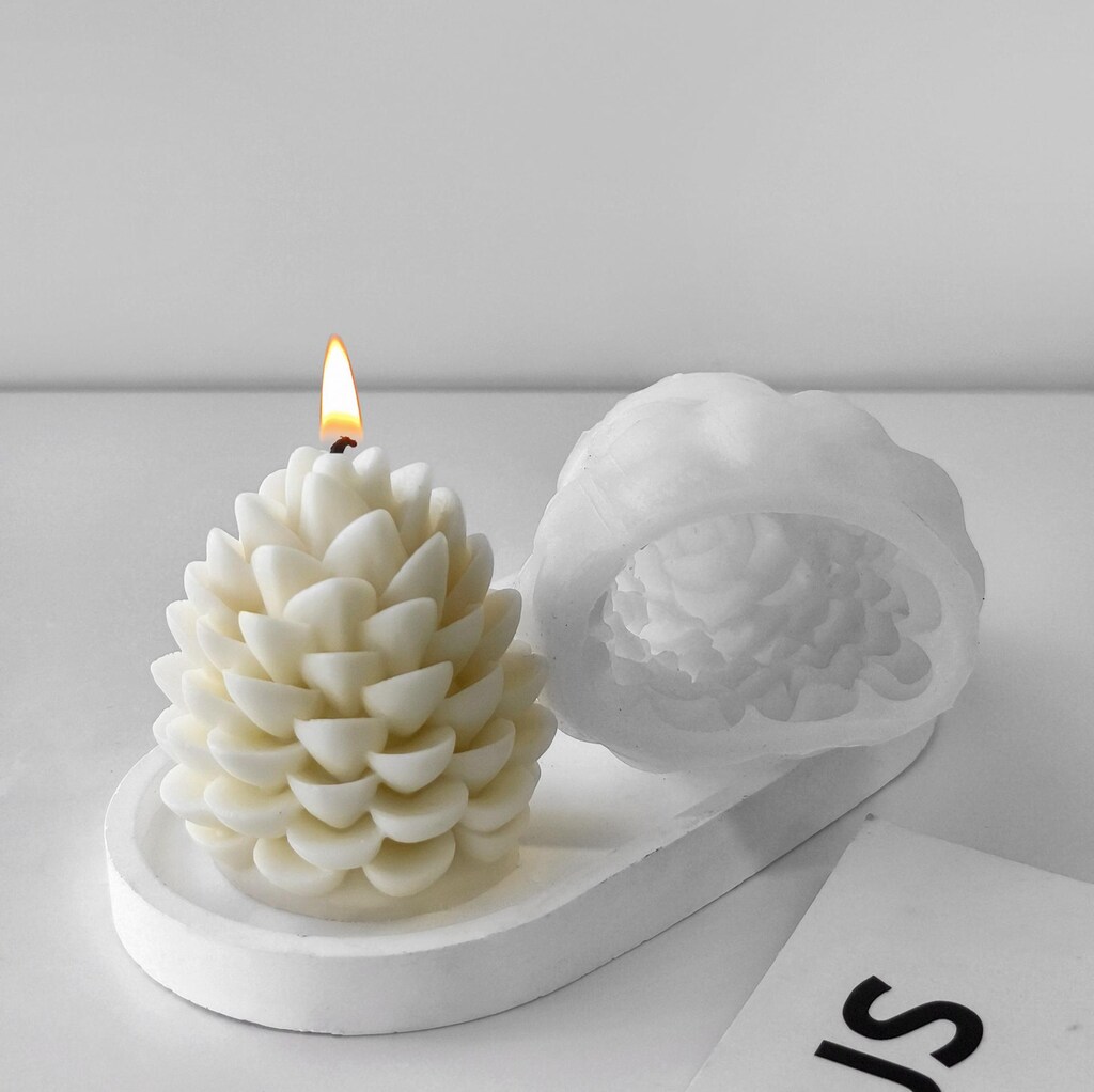Stampo In Silicone Per Candele A Forma Di Pigna 3D - Fai Da Te Per Sapone, Resina, Cioccolato, Decorazioni Natale Fai Da Te (1 Pezzo)