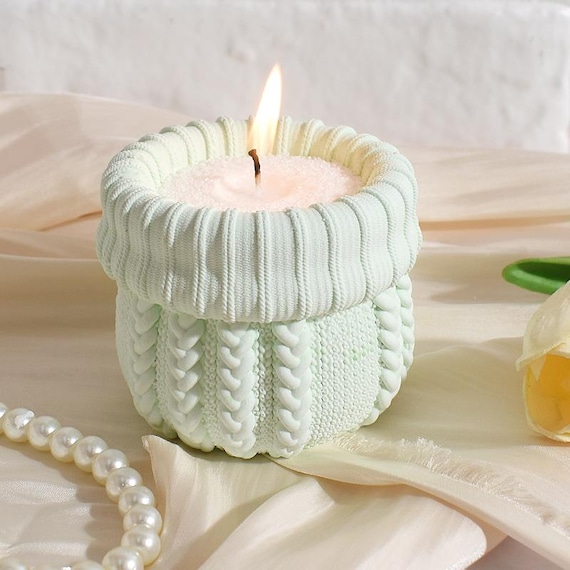 Knit Sweater Candle Jar Mold,candle Box Mold,container Plaster