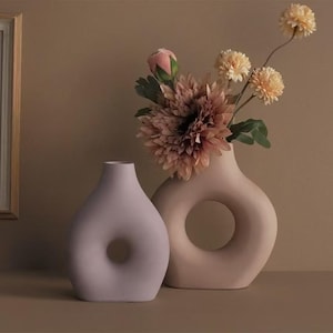 Vase Silicone Mold-Donut Vase Resin Mold-Nordic Flower Pot Silicone Mold-Geometric Vase Mold-Jesmonite Plaster Cement Concrete Vase Molds