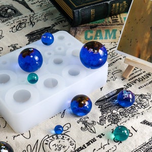 20 grid sphere silicone mold-Round crystal ball resin mold-Jewelry beads silicone mold-Planet ball pendant mold-Necklace jewelry making mold