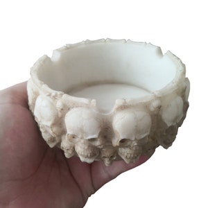 Halloween Skull Head Ashtray Mold, Flower Pot Molds, Bonsai Mold, Plant Pot Molds Planter Molds Resin Concrete Jesmonite Moulds DIY Casting
