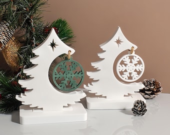 Siliconen mal kerstboom-kerst sneeuwvlok ornamenten hars mal-sneeuwvlok hanger mal-beton cement Jesmonite kerst mal